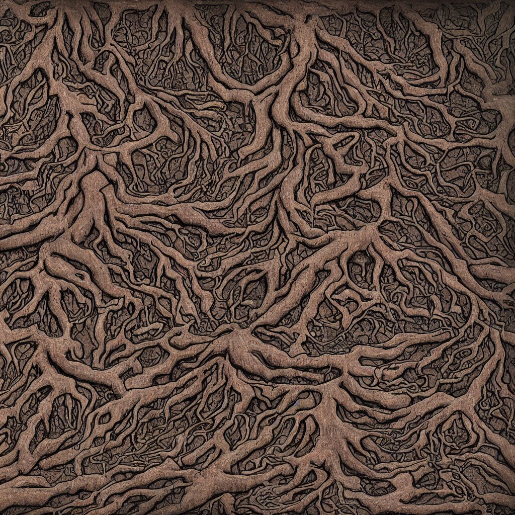 Lexica - A Digital Topdown Painting Of Nightmare Horror Mud With Bricks 