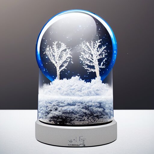 ultra real 8 k snow globe with an amazing galaxy inside 