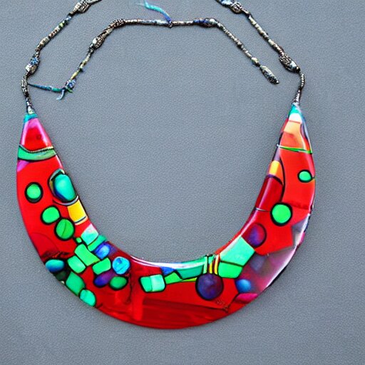 hypnosis cascade reflecting marbles acrytwitart synthetic necklace 