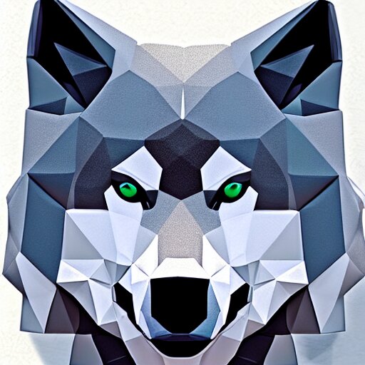 Low poly wolf