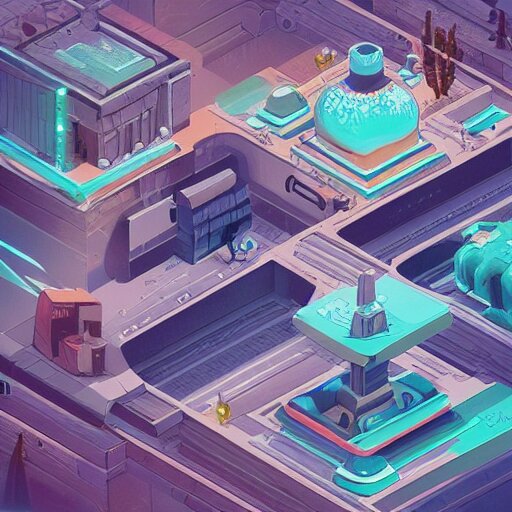 isometric environment, amazing detail, artstation