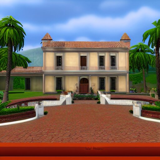 a spanish colonial mansion, sims 3 screenshot 