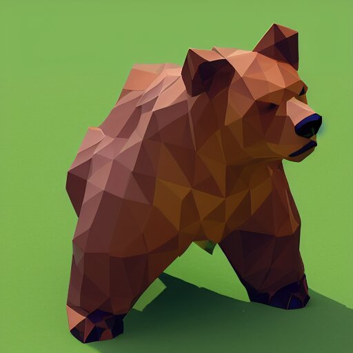 low poly bear 