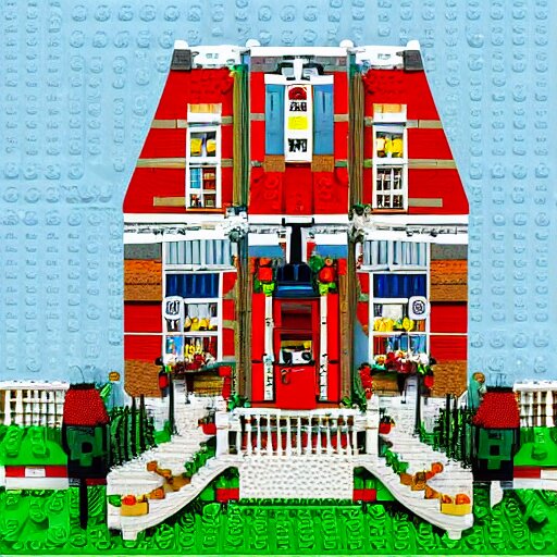 lego house, highly detailed, digital painting 