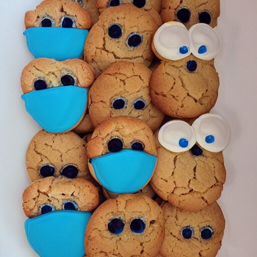 cookiemonster made of muffins