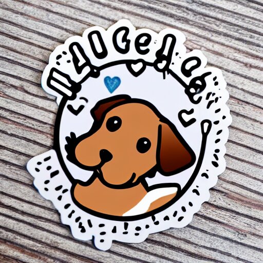 A cute sausage dog sticker