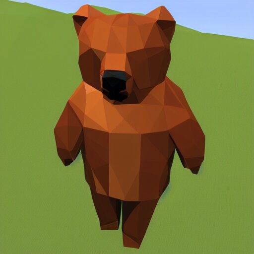 low poly bear 