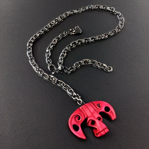 necklace of hellboy, hyper realistic, 