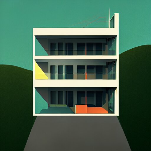 villa, extremely detailed digital art, bauhaus, trending on artstation, masterpiece 