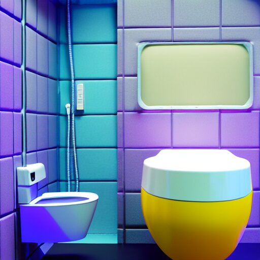 : colorful abstract toilet, cinematic lighting, hyper - realistic, detailed, marcel duchamp, render by c 4 d octane, unreal engine, 8 k 3 d render 