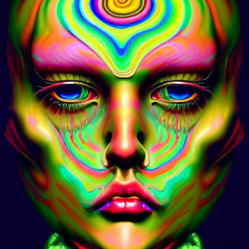 an extremely psychedelic portrait of a cake, surreal, lsd, face, detailed, intricate, elegant, lithe, highly detailed, digital painting, artstation, concept art, smooth, sharp focus, illustration 