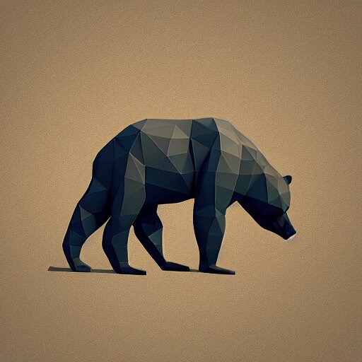 low poly bear 