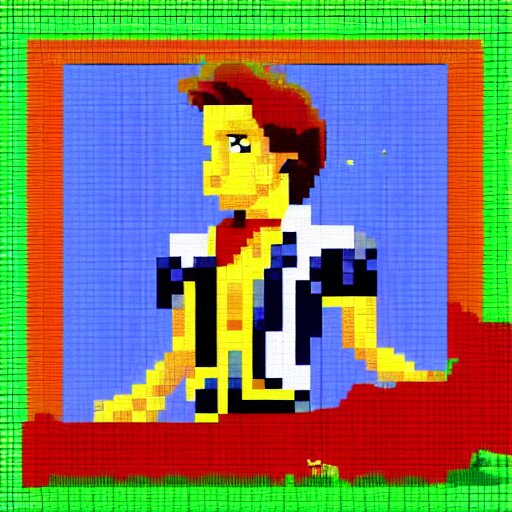 pixel art 8 bit guybrush threepwood, trending on artstation 