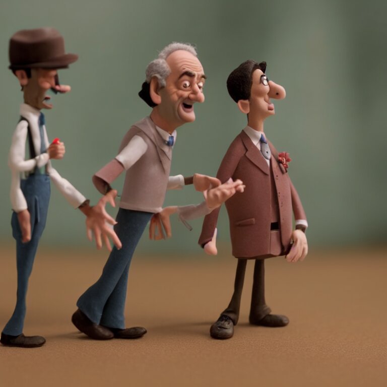 a silly cinematic film still of a claymation stop motion film starring bill murray, shallow depth of field, 8 0 mm, f 1. 8 