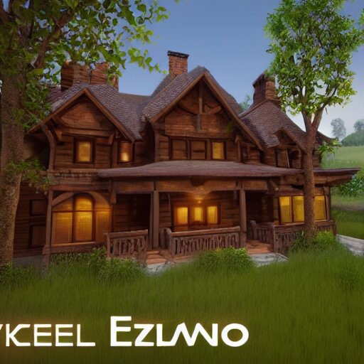 Peaceful wooden mansion, zillow, unreal engine 5 tech demo