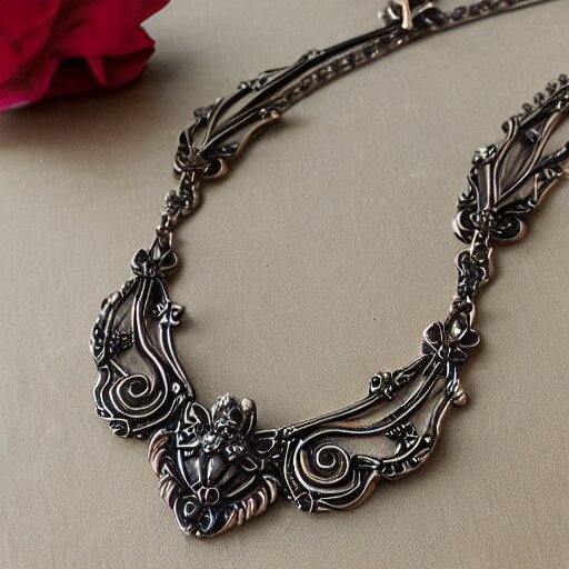 fine beautiful rococo artnouveau necklace 