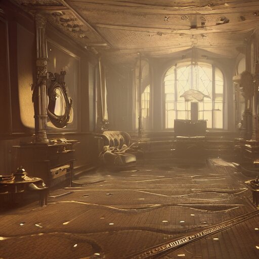 futuristic Victorian era interior design artstation, 8k unreal engine