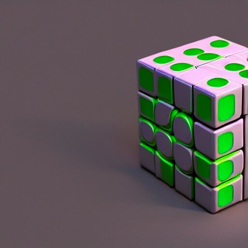 futuristic rubicks cube,product,octane render,detailed,unreal render,3d,4k,isometric