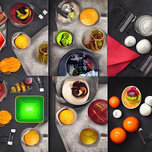 futuristic nft card game, professional food photography 