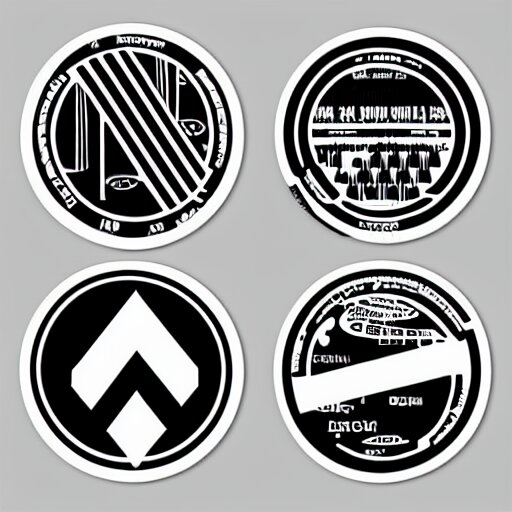 black on white graphic design stickers in style of david rudnick, eric hu, acid, y 2 k 