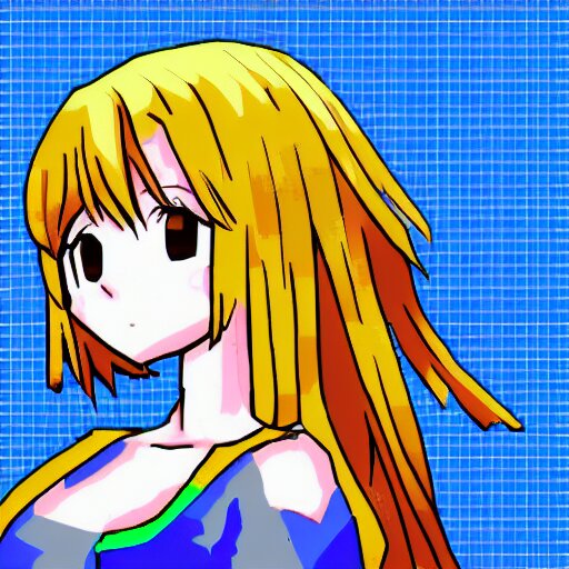 pixel art of an anime girl