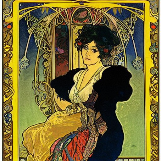 Lexica - A posters of Gypsy lady doing tarot card reading inside a ...