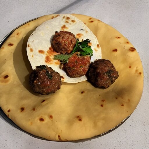 tortilla with meatballs in a secret society 