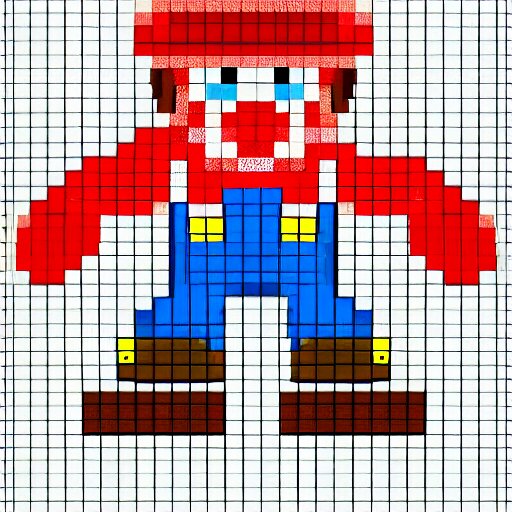 mario pixel grid