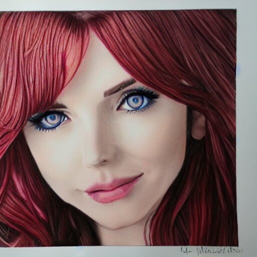 amouranth colour pencil art 