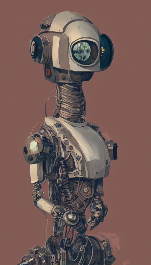 a dieselpunk robot, portrait, humanoid, sharp focus, james gilleard, cinematic, game art, extremely detailed digital painting 