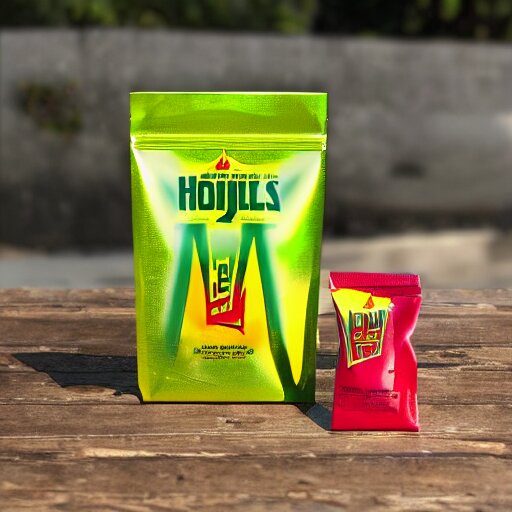 hojuelitas snacks mountain dew flavored, shiny chrome bag 