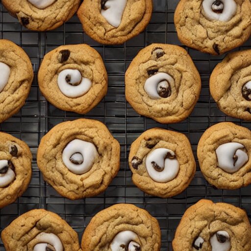 Cookies that look like they’re shaped like a horse with icing and beautiful decorations up close macro shot award winning photo studio lighting