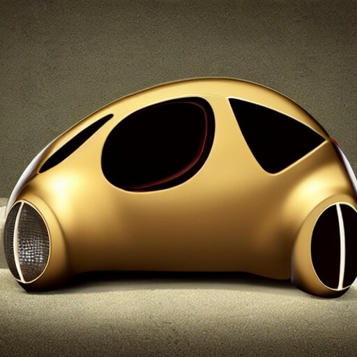 a car shaped like an acorn, concept, 