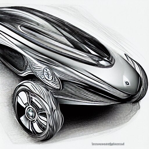 futuristic vehicle concept, etch a sketch art 