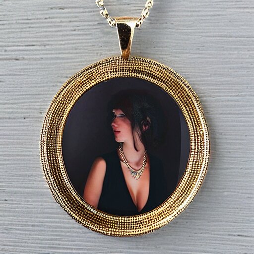 necklace on a young beautiful woman neck, hyper realistic, 