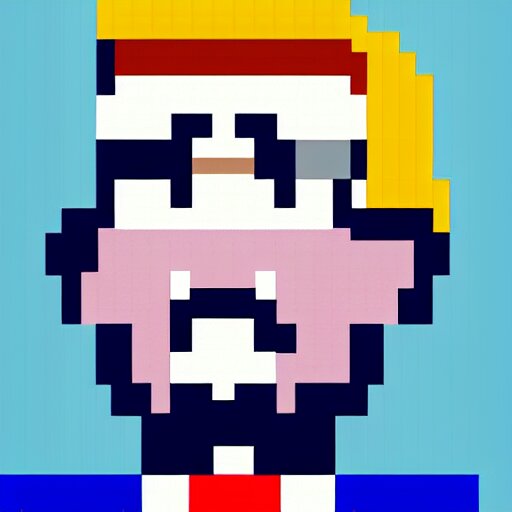 2 d pixel art of donald trump 