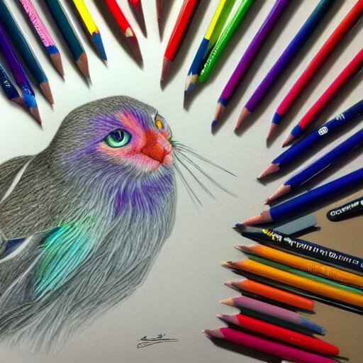  Colored pencil art on paper, highly detailed, artstation, PrismaColor