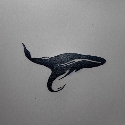 concept tattoo design, stencil, whale, magestic 