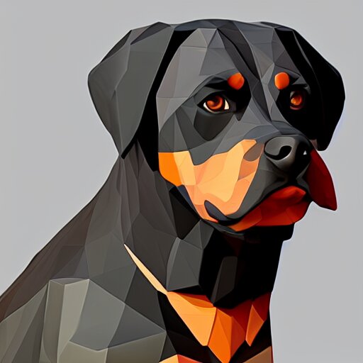 rottweiler 3 d low poly art 