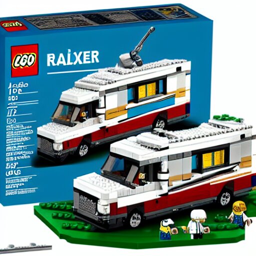 walter white rv lego box realistic