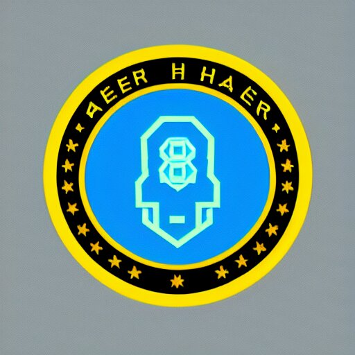 a concept art of a hacker group cloth emblem patch with the brain logo on it, circle shape, cyan color scheme, vector graphics, high quality, illustration, icon, hyperrealism, octane render, commission art 