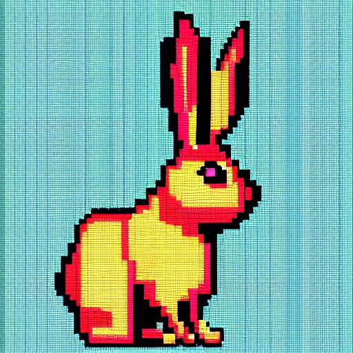 pixel art of a rabbit 