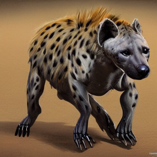 robotic hyena, highly detailed concept art 