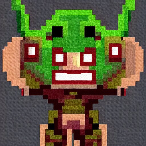 goblin, pixel art, detailed 