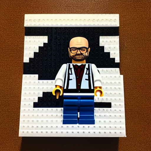 walter white rv lego box realistic