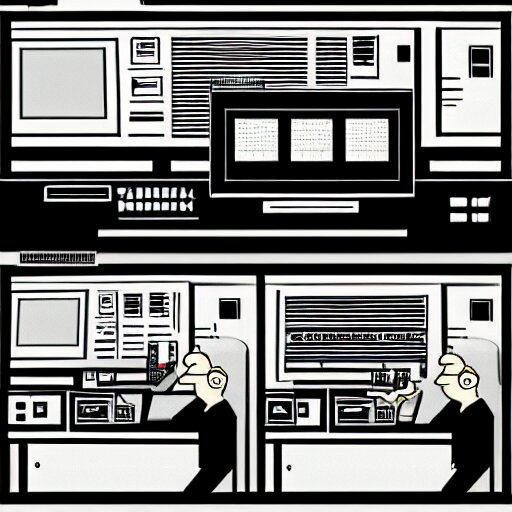 A giant computer with a 404 error code, by Emiliano Ponzi, by Chris Ware, neogeo, criterion collection, 2d game art