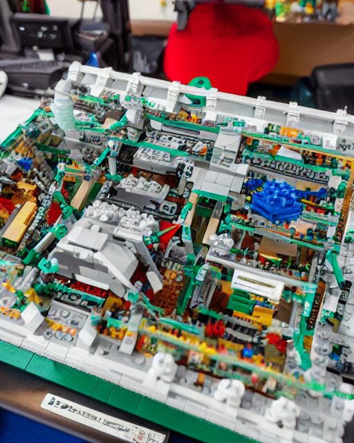 high quality photograph of an intricate detailed accurate lego set of a modern computer