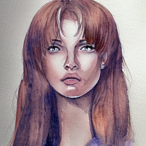 watercolor art on paper, libra girl portrait, highly detailed, artstation, masterpiece, award - winning 