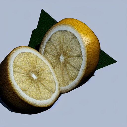 a render of a low polygon lemon, unreal engine 