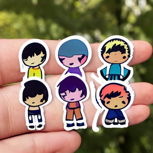 kawaii boy sticker